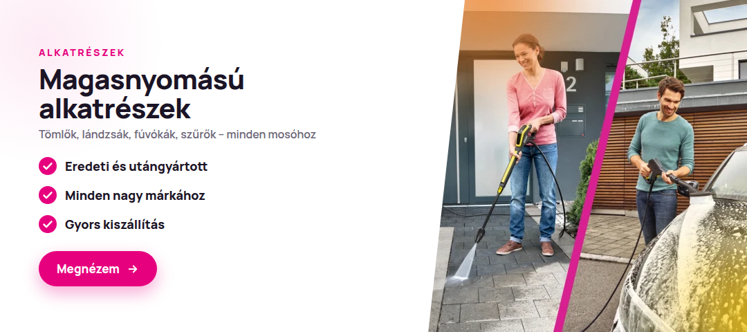Magasnyomású mosó alkatrészek Karcher Bosch Parkside Nilfisk