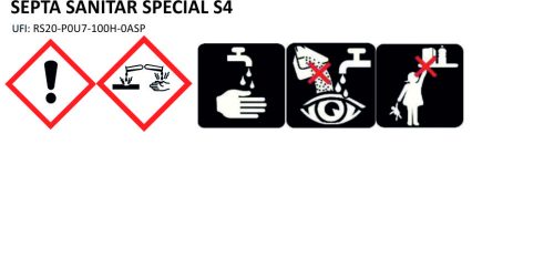 Egészségügyi felület és szaniter tisztítószer SEPTA SANITAR SPECIAL S4 1L