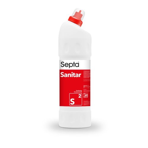 Extra hatékony szaniter tisztító gél nagytakarításokhoz vízkő és rozsda eltávolításához SEPTA SANITAR S2 1L