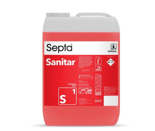 Szaniter tisztító és vízkőoldó koncentrátum napi takarításhoz SEPTA SANITAR S1 10L