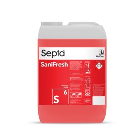   Szaniter helyiségek napi tisztítása szagsemlegesítő formulával SEPTA SANIFRESH S6 10L