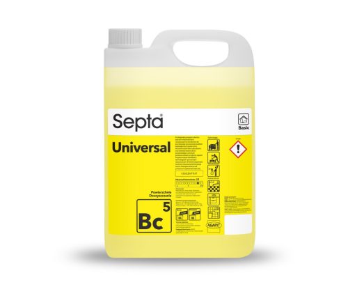 Professzionális tisztítószer koncentrátum erős szennyeződésekhez SEPTA UNIVERSAL BC5 5L