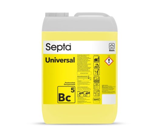 Professzionális tisztítószer koncentrátum erős szennyeződésekhez SEPTA UNIVERSAL BC5 10L