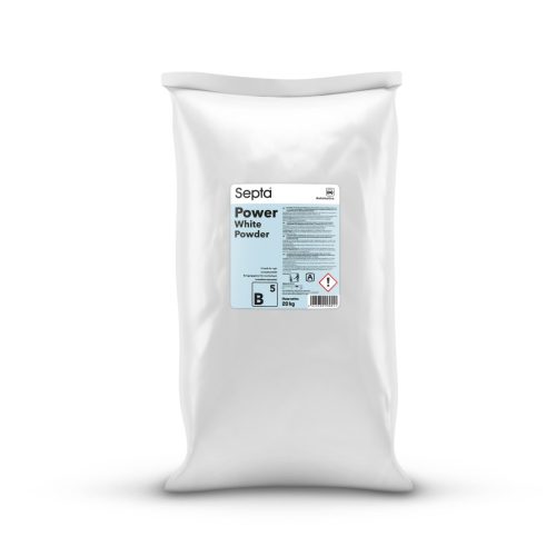 Foszfátmentes por mosószer önkiszolgáló autómosók részére SEPTA POWER WHITE POWDER B5 20KG