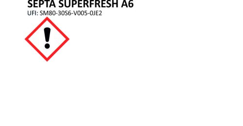 Professzionális légfrissítő és szagsemlegesítő pumpás szórófejjel SEPTA SUPERFRESH A6 0,5L MF (dinnyevirág illat)