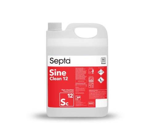 Élelmiszeripari tisztító és fertőtlenítő folyadék SEPTA SINE CLEAN 12 SC12 5L