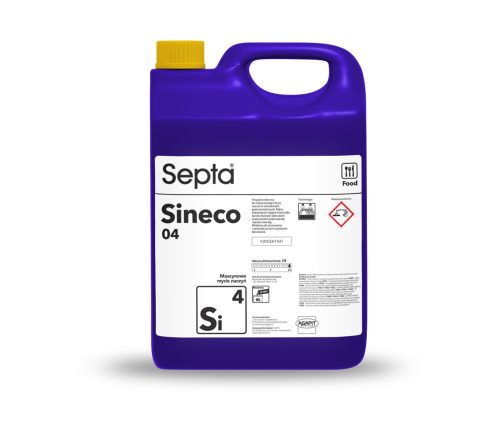 Klórtartalmú mosogató folyadék ipari mosogatógépekhez SEPTA SINECO 04 SI4 5L