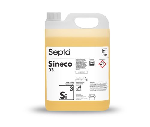 Mosogató folyadék ipari mosogatógépekhez aktív klór nélkül SEPTA SINECO 03 SI3 5L