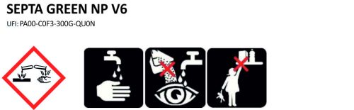 Professzionális készítmény az erős szennyeződések eltávolítására SEPTA GREEN NP V6 5L