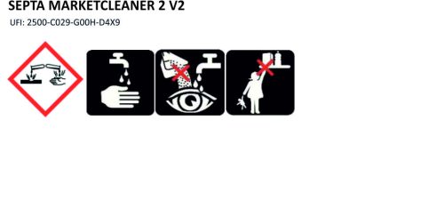 Padlótisztító szer gres, terazzo, padlólap és műanyag padlók tisztítására SEPTA MARKETCLEANER 2 V2 5L