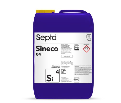 Klórtartalmú mosogató folyadék ipari mosogatógépekhez SEPTA SINECO 04 SI4 10L
