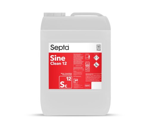Élelmiszeripari tisztító és fertőtlenítő folyadék SEPTA SINE CLEAN 12 SC12 20L