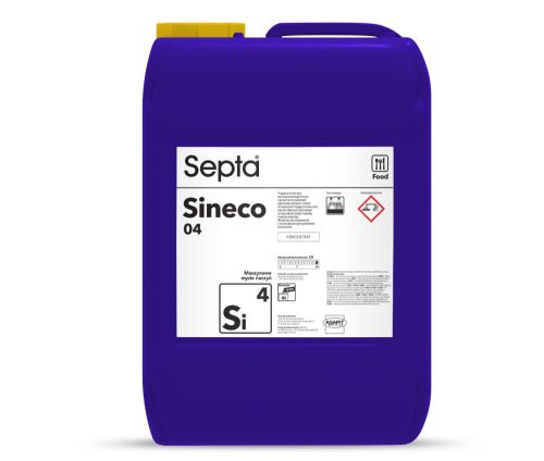 Klórtartalmú mosogató folyadék ipari mosogatógépekhez SEPTA SINECO 04 SI4 20L