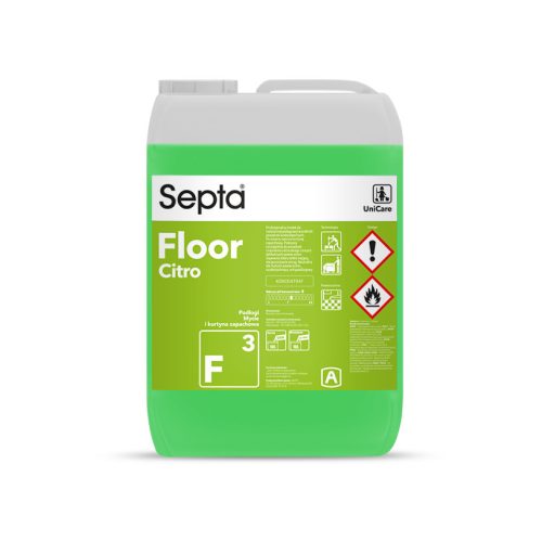Csúszásmentes felületet képező, illatosított padló tisztító- és ápolószer SEPTA FLOOR CITRO F3 10L (citrom)