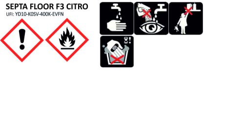 Csúszásmentes felületet képező, illatosított padló tisztító- és ápolószer SEPTA FLOOR CITRO F3 10L (citrom)