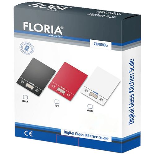 Floria Konyhai mérleg, 5 kg-ig - ZLN1686/BK