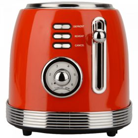   Zilan Kenyérpirító, 2 nyílás, 6 fűtési fokozat, 850W, piros, Retro - ZLN7040