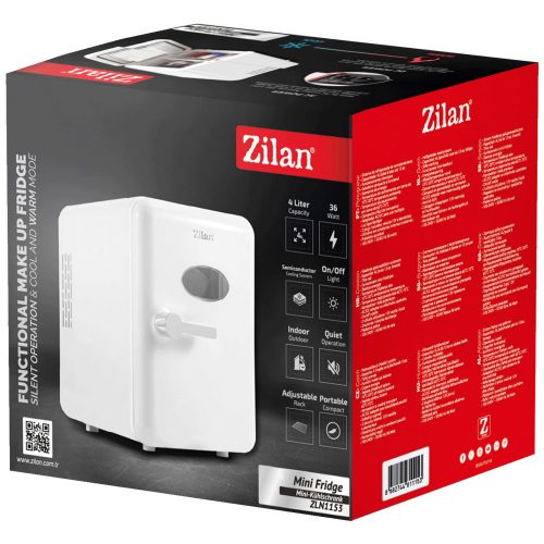Zilan Mini hűtőszekrény, hordozható, 4 l., 12v/220 V, Mini Cooler - ZLN1153