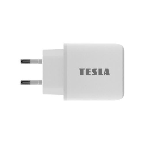 Tesla Power Charger T220, Kettős gyorstöltő 25 W PD 3,0/PPS (fehér szín)