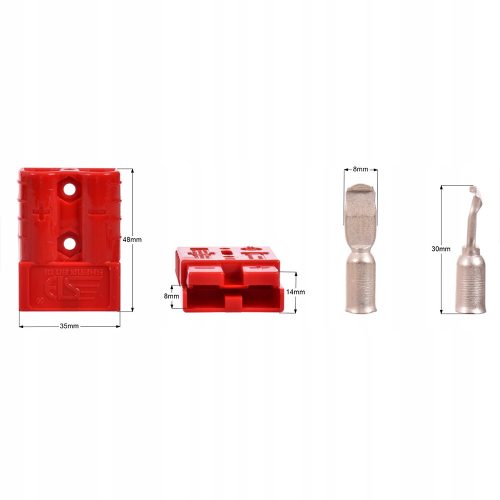 Akkumulátor dugó / Csatlakozó - 50A (piros)
