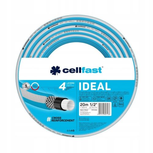 IDEAL 1/2" 4 rétegű kerti tömlő 20 m - CELLFAST 10-534