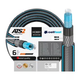   Cellfast HOBBY ATS2 kerti tömlő 20 m 1/2" – csavarodásmentes, 6 rétegű