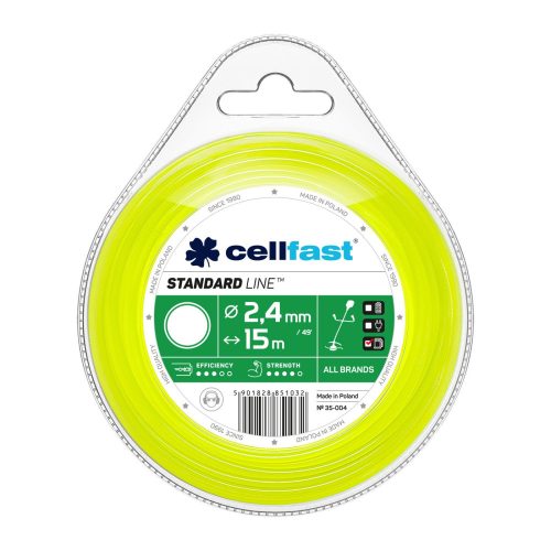 Cellfast STANDARD Damil Fűkaszákhoz - Kerek Profil, 2,4 mm x 15 m