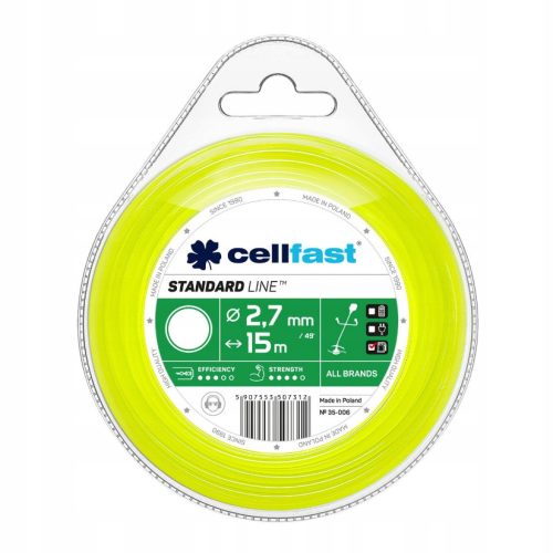 Cellfast STANDARD Damil Fűkaszákhoz - Kerek Profil, 2,7 mm x 15 m