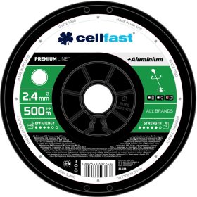   Alumínium Részecskékkel Erősített Prémium Damil Orsón - Kerek Profil, 2,4 mm x 500 m, Cellfast