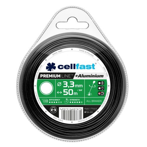 Alumínium Részecskékkel Erősített Prémium Damil Fűkaszákhoz - Kerek Profil, 3,0 mm x 80 m - Cellfast