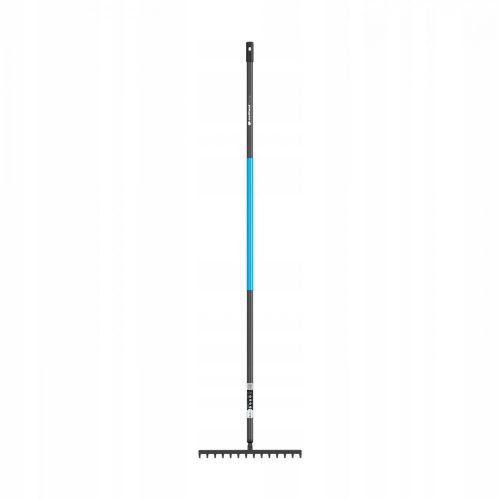 Cellfast IDEAL PRO™ Fém Gereblye - Keményített Boronacél Fejjel, Alumínium Nyéllel, 370 mm Munkaszélességgel, 14 Foggal, 1550 mm Hosszúsággal, 0,9 kg Súlyú