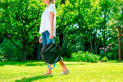 Kerti kosár 56 L - Levelek, Fű, Gallyak és Gyomok Gyűjtésére - Cellfast - Megerősített, Szakadásálló Anyag, Rugós Szerkezet