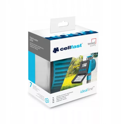 IDEAL Digitális Öntözésvezérlő - Kerti Öntözőrendszer, UNI FIT Technológiával, 1-99 perc Öntözési Időtartam, G3/4" és G1" Csatlakozó Méretek