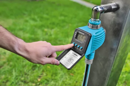 IDEAL Digitális Öntözésvezérlő - Kerti Öntözőrendszer, UNI FIT Technológiával, 1-99 perc Öntözési Időtartam, G3/4" és G1" Csatlakozó Méretek