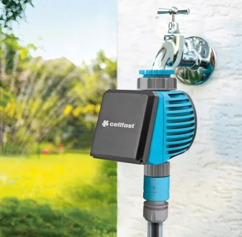 IDEAL Digitális Öntözésvezérlő - Kerti Öntözőrendszer, UNI FIT Technológiával, 1-99 perc Öntözési Időtartam, G3/4" és G1" Csatlakozó Méretek