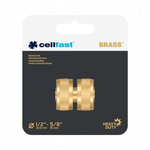 Tömlőtoldó 1/2" Sárgaréz Reparátor - Cellfast