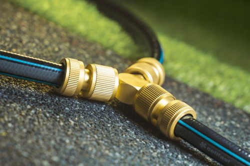 Elosztó Kerti Slaghoz Sárgaréz T-darab 3/4", 1/2"