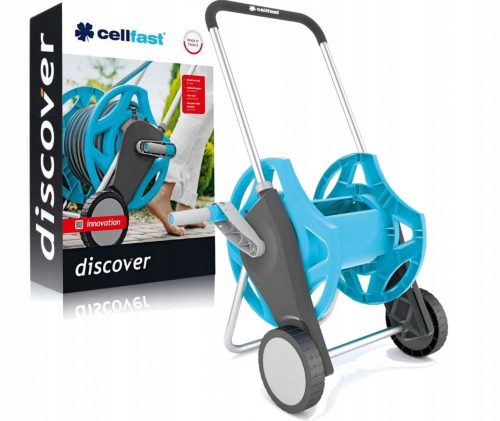 Cellfast DISCOVER Kerti Tömlőkocsi 60 m Kapacitással, 1/2", 45 m (5/8"), 30 m (3/4")
