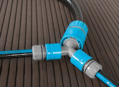 IDEAL Csökkentő T-csatlakozó 1", 3/4", 1/2"-5/8" - CellFast Műanyag Öntözőrendszerhez