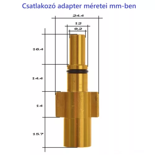 15m-es csőgörény alumínium csatlakozóval, rugóval Black&Decker Bosch Macallister magasnyomású mosókhoz