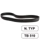 Fröccsenésgátló gumiköpeny Hako B45 / B45 CL gépekhez TB510 új típusú fejhez (510 mm / 20 col)