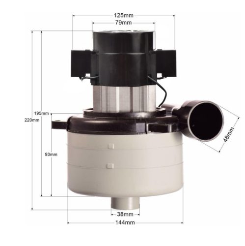 Hako B70 B90 B115 B120 Takarítógép Felszívó Motor (24V - 600W)