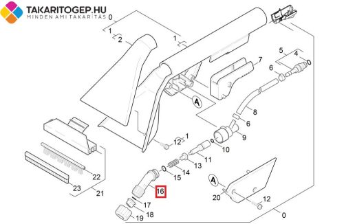 Karcher Puzzi cső csatlakozó kárpitfejbe (5.401-225.0)
