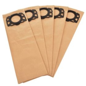   5 db-os papír porzsák csomag Karcher WD4 WD5 WD6 MV4 MV5 MV6 porszívókhoz (2.863-006.0 cikkszám kiváltására)