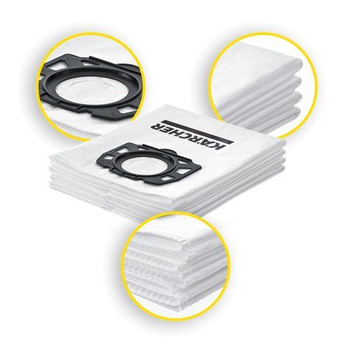 Eredeti szintetikus porzsák csomag (4 db-os)  Karcher WD4 WD5 WD6 MV4 MV5 MV6 porszívókhoz (2.863-006.0)