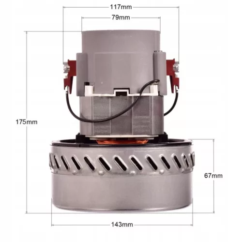 AMETEK 230V szívómotor Karcher NT porszívókhoz, 1200 W, kétfokozatú turbina