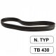 Védőgumi Hako B30 / B45 tisztítógépekhez, olajálló, TB430 17" fejhez, 1480 mm hosszú