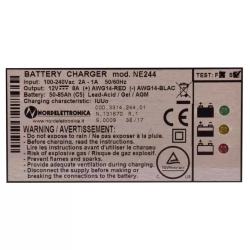 Nordelettronica akkumulátor töltő Comac Vispa 35 B takarítógéphez (12V / 8A)