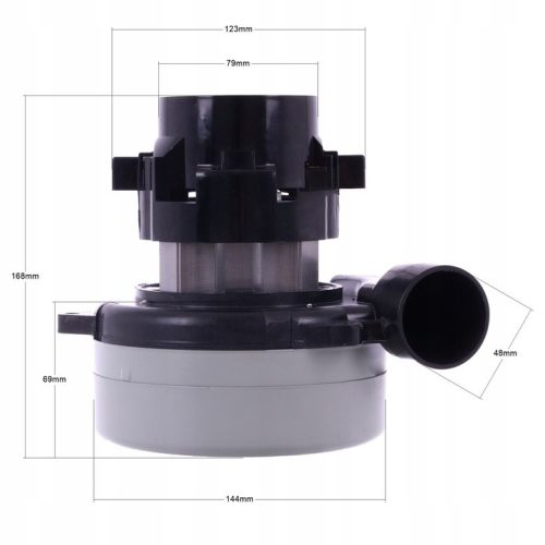 230V-os 2 turbinás szívómotor Lavor, Karcher, Cleanfix, Fimap és Hako padlótisztító gépekhez 1000W