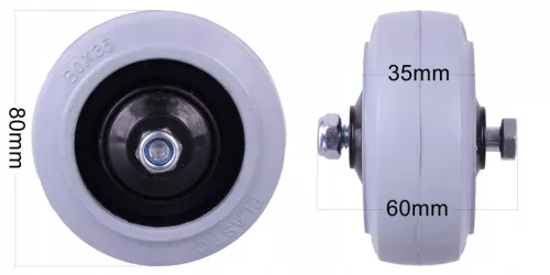 Eredeti Hako Támaszkerék (Ø 80 mm) – Hakomatic és Scrubmaster B 30, B 45, CL (01171780)